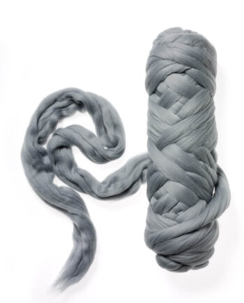 Extra Fine Wool Roving 19,5 micron - 009 Grey