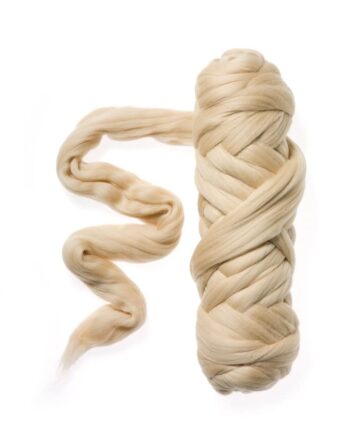 Extra Fine Wool Roving 19,5 micron - 50 g - 017 Creme Yellow