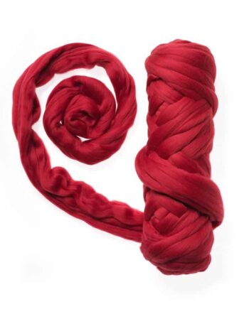 Extra Fine Wool Roving 19,5 micron - 50 g - 022 Dark Red