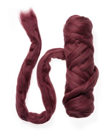 Extra Fine Wool Roving 19,5 micron - 50 g - 030 Eggplant Purple