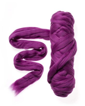 Extra Fine Wool Roving 19,5 micron - 50 g - 031 Red Purple