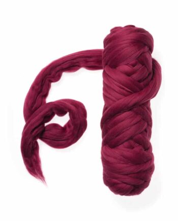 Extra Fine Wool Roving 19,5 micron - 50 g - 034 Bordeaux