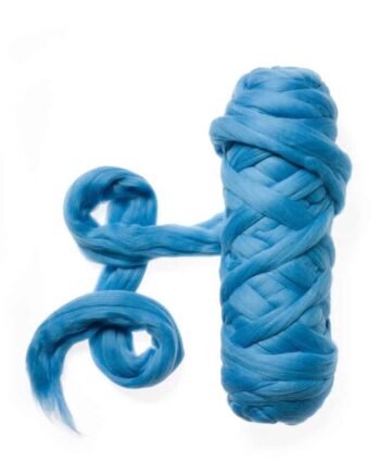Extra Fine Wool Roving 19,5 micron - 50 g - 057 Sky Blue