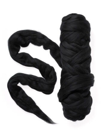 Extra Fijne 19,5 micron Lontwol - 080 zwart