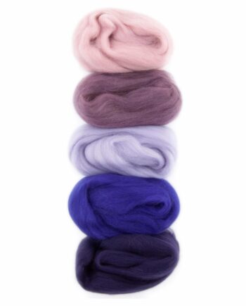 European Merino Wool Roving/ Big Wool XXL - Colour-set 4 - Pink/Purple