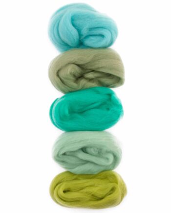Europese Merino Lontwol  - Kleurset 6 - Turquoise/Green