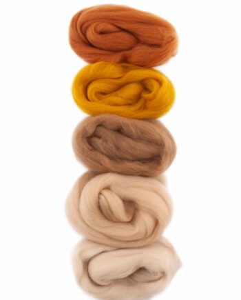Europese Merino Lontwol  - Kleurset 9 - Light Brown