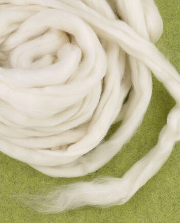 Natural Wool Roving - 50 g - Wool White