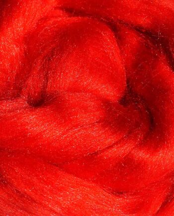Tussah zijde lont - 003 Rood