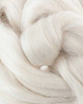 Undyed Angora - Goat Mohair Roving - sample