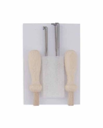 Viltnaalden set met 2 houders