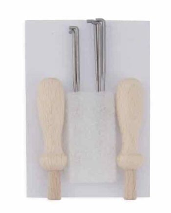 Set of 5 felting needles two handles