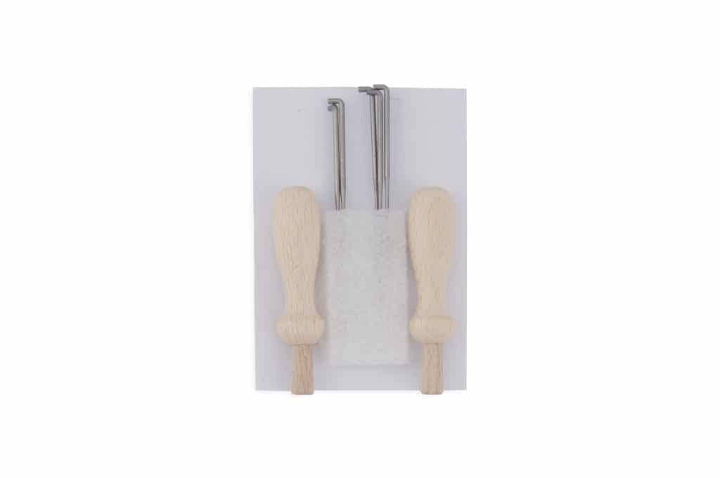 Viltnaalden set met 2 houders