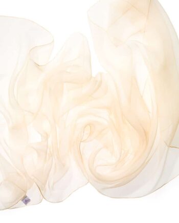 Chiffon Silk Shawl - 180 x 55 cm - 017 Creme-Yellow
