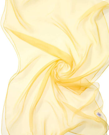 Chiffon Silk Shawl - 180 x 55 cm - 020 Yellow
