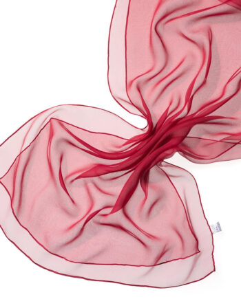 Chiffon Silk Shawl - 180 x 55 cm - 022 Dark Red