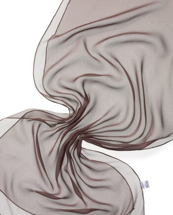 Chiffon Silk Shawl - 180 x 55 cm - 027 Dark Brown