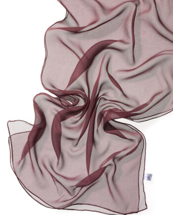 Chiffon Sjaal - 180 x 55 cm - 030 Eggplant