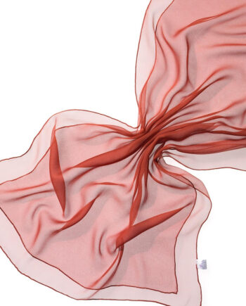 Chiffon Silk Shawl - 180 x 55 cm - 032 Stone Red