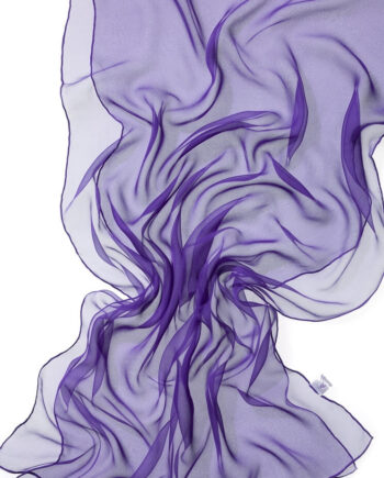 Chiffon Silk Shawl - 180 x 55 cm - 069 Violet