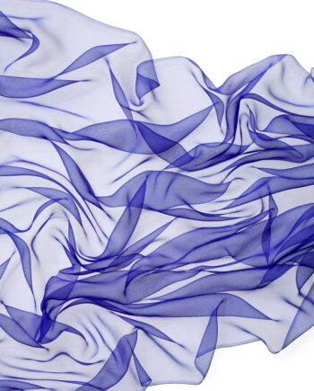 Chiffon Silk Shawl - 180 x 55 cm - 070 Royal Blue