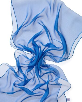 Chiffon Silk Shawl - 180 x 55 cm - 071 Blue