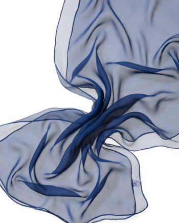Chiffon Silk Shawl - 180 x 55 cm - 072 Dark Blue
