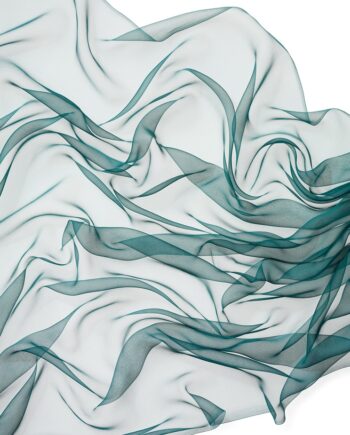 Chiffon Silk Shawl - 180 x 55 cm - 074 Petrol