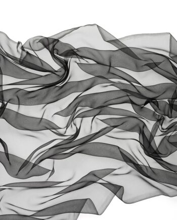 Chiffon Silk Shawl - 180 x 55 cm - 080 Black