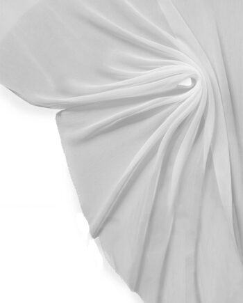 Chiffon zijde - per meter- 110 cm breed - 001 Wit (Ongeverfd)