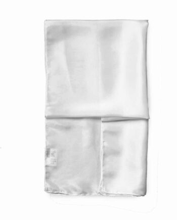 Pongé Silk Shawl - 130 x 35 cm - 001 White