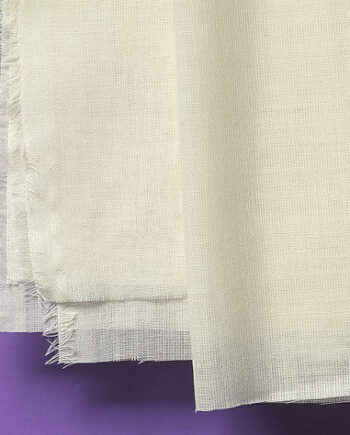 Etamine de laine wit, ongewassen