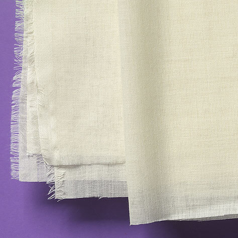 Etamine de laine wit, ongewassen