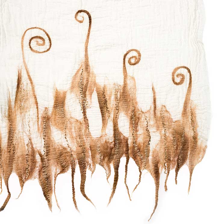 Etamine de laine wit, ongewassen