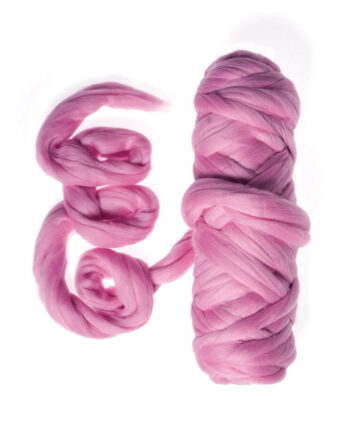 Extra Fine Wool Roving 19,5 micron - 50 g - 014 Dark Lilac Pink