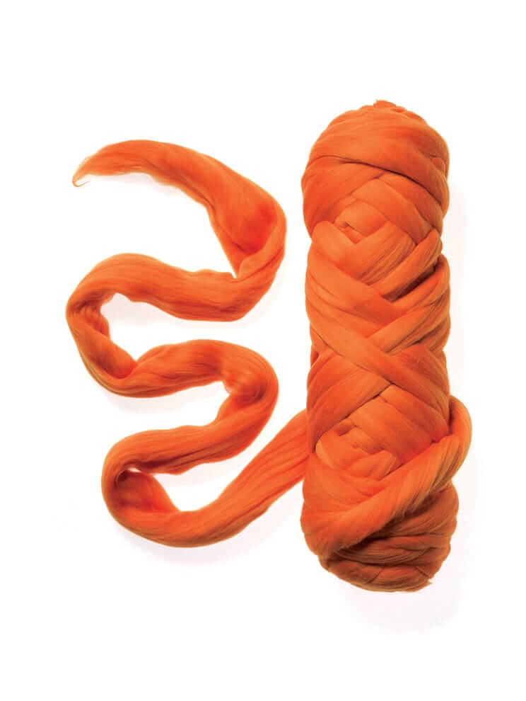Extra Fine Wool Roving 19,5 micron - 021 Orange Red