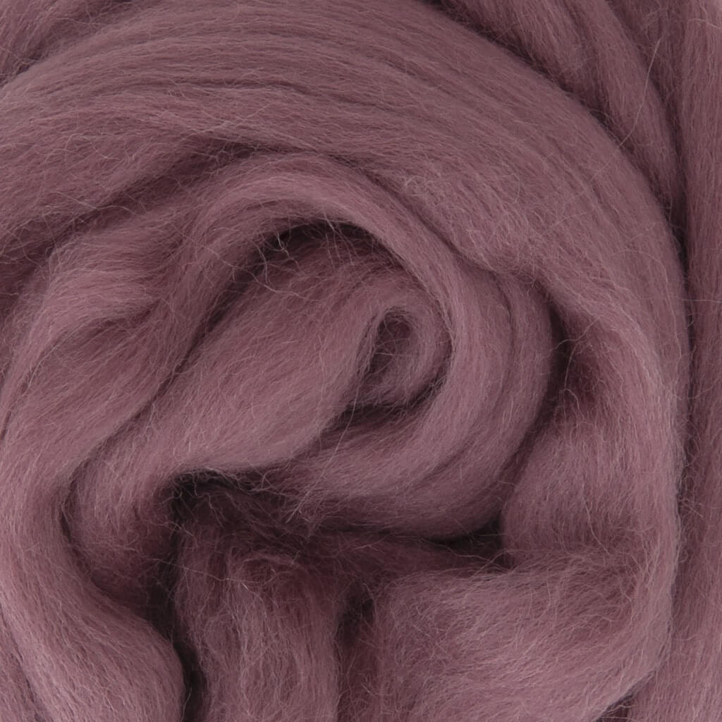 South American Merino Wool Roving - 524 Dark Old Pink