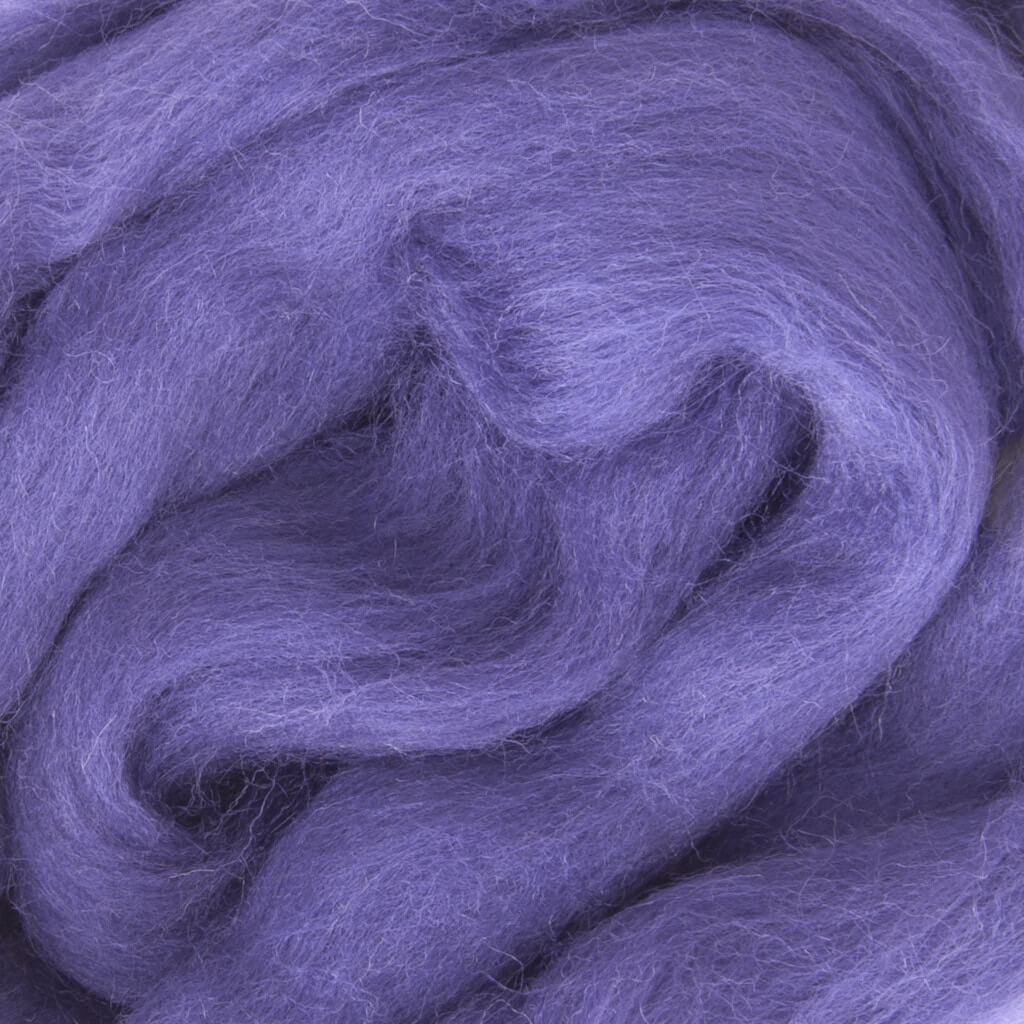 South American Merino Wool Roving - 530 Dark Purple