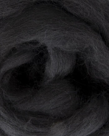 South American Merino Wool Roving - 536 Black