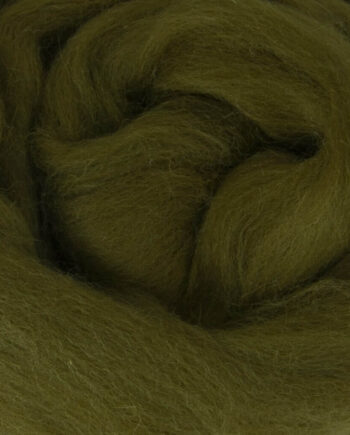 South American Merino Wool Roving - 537 Olive Green