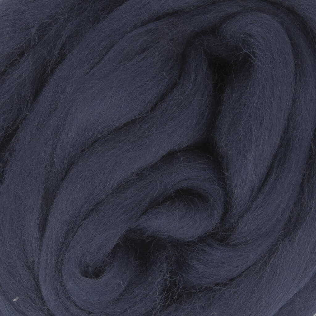South American Merino Wool Roving - 541 Navy Blue