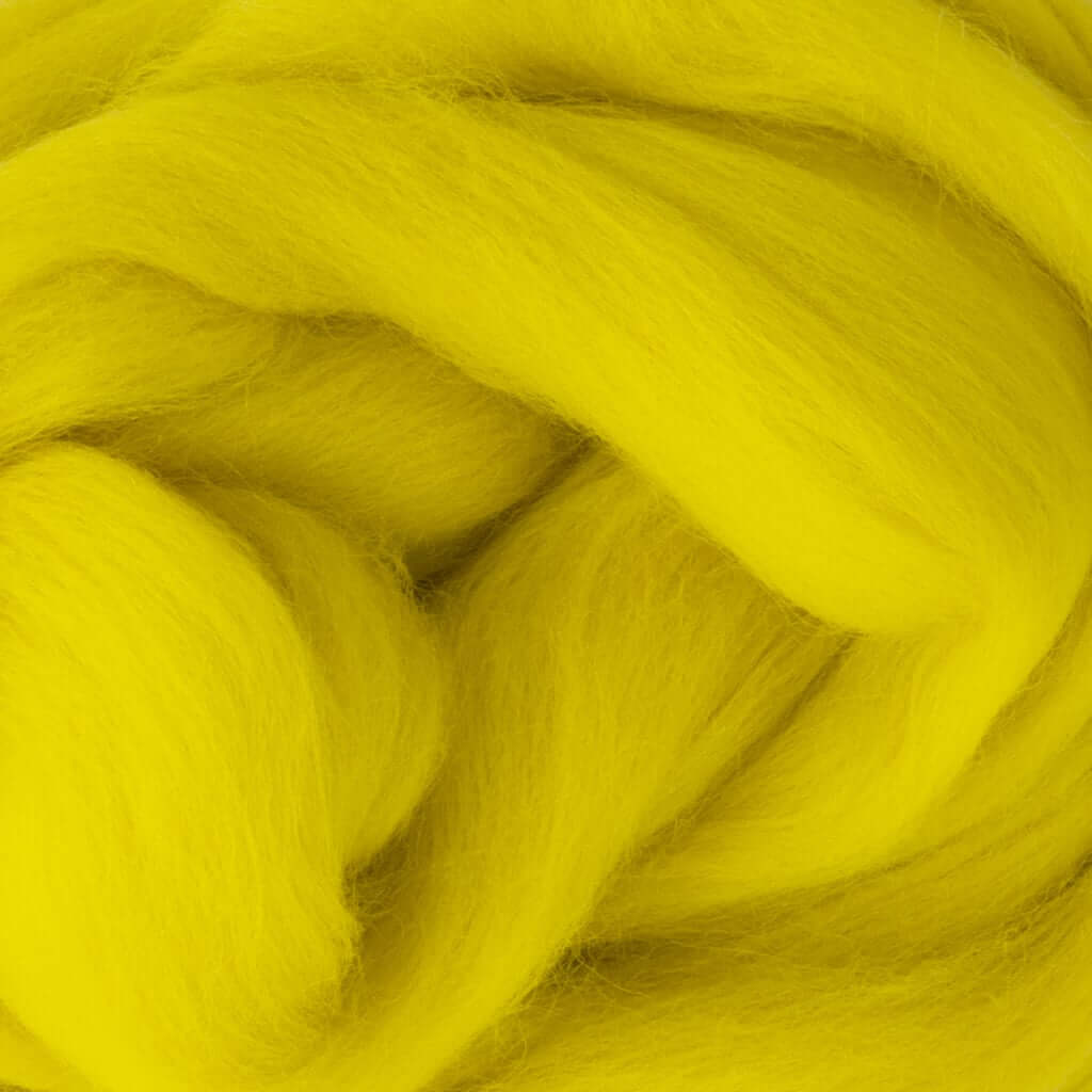 South American Merino Wool Roving - 741 Bright Yellow