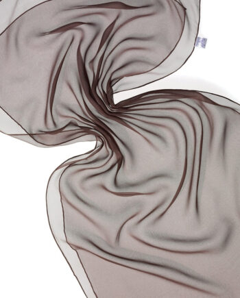 Chiffon Silk Shawl - 230 x 55 cm - 024 Chocolate Brown