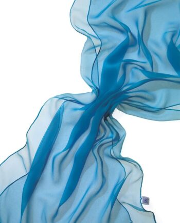 Chiffon Silk Shawl - 230 x 55 cm - 055 Night Blue