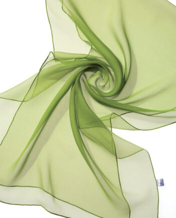 Chiffon Silk Shawl - 180 x 55 cm - 063 Moss Green