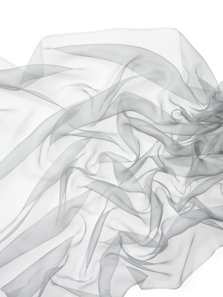 Chiffon Silk - per meter - 110 cm wide - 009 Grey