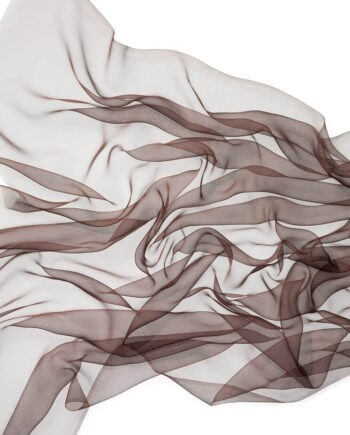 Chiffon zijde per meter - 027 donkerbruin