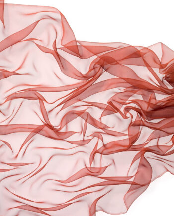 Chiffon zijde per meter - 032 steenrood