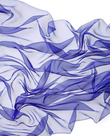 Chiffon zijde per meter - 070 koningsblauw