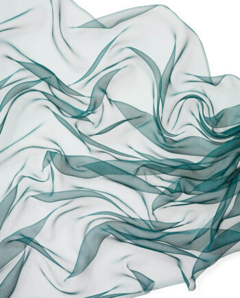 Chiffon zijde per meter - 074 petrol